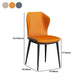 Modern Faux Leather Dining Chair Wingback Side Chair in Matte Finish in Kitchen