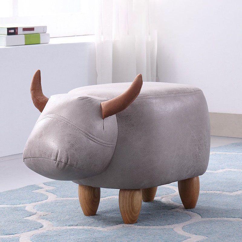 Leather Standard Stool Modern Style Simple Household Cow Stool Clearhalo 'furn' 'furn_ottomans_poufs' 'Furniture' 'Living Room Furniture' 'Ottomans & Poufs' 'ottomans_poufs' 1200x1200_01e5bc6d-8533-4df4-8391-3b9a92ab39e8