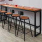 Pine Wood Bar Dining Table Industrial Bar Table with Black Trestle Base Clearhalo 'Bar Furniture' 'Bar Tables' 'bar_tables' 'furn' 'furn_bar_tables' 'Furniture' 'furniture_bar_tables' 'Kitchen & Dining Furniture' 1200x1200_01e5e636-04bd-41e8-ba6e-9946b786b24b