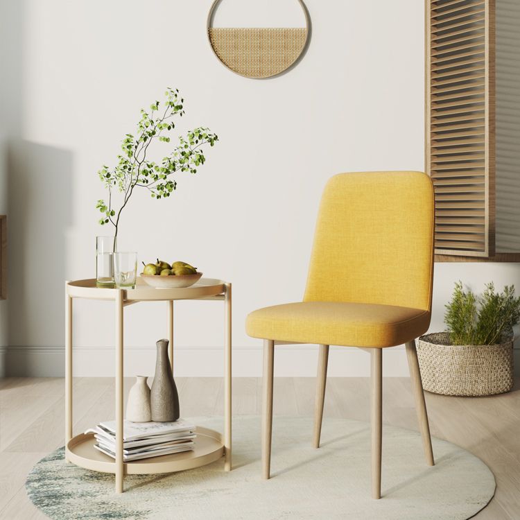 Fabric Dining Side Chairs Glam Style Parsons Chair of 16'' Wide for Kitchen Clearhalo ' kitchen&dining_furn' 'Dining Chairs' 'Dining Tables & Seating' 'dining_chair' 'Furniture' 'furniture_dining_chair' 'Kitchen & Dining Furniture' 'kitchen' 1200x1200_01e639db-ecd9-4208-990f-b3ff25469fd7