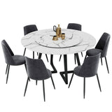 Metalen en stenen tafel glamourstijl minimalistische home round eettafel