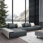 Modern Armless Sectional with Soild Wood Frame for Living Room