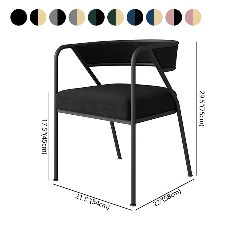 Scandinavian Style Luxury Upholstered Arm Chairs Open Back Dining Side Chair (Set of 2) Clearhalo ' kitchen&dining_furn' 'Dining Chairs' 'Dining Tables & Seating' 'dining_chair' 'furn' 'furn_dining_chair' 'Furniture' 'furniture_dining_chair' 'Kitchen & Dining Furniture' 'kitchen' 1200x1200_01ea06a6-c40f-4aeb-8601-f3a0d0db0ab0