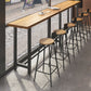 Wood Natural Bistro Accent Dining Table Modern Rectangle Footrest Pub Table Clearhalo 'Bar Furniture' 'Bar Tables' 'bar_tables' 'furn' 'furn_bar_tables' 'Furniture' 'furniture_bar_tables' 'Kitchen & Dining Furniture' 1200x1200_01eae195-7b66-4e8e-a965-5d5e95da5160
