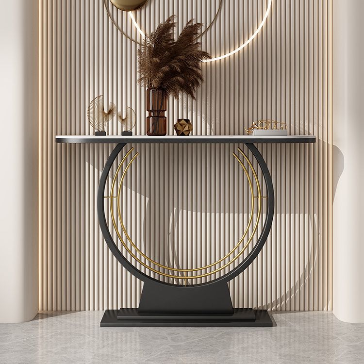 Tavolo console glam tavolo da console mezzaluna resistente ai graffi