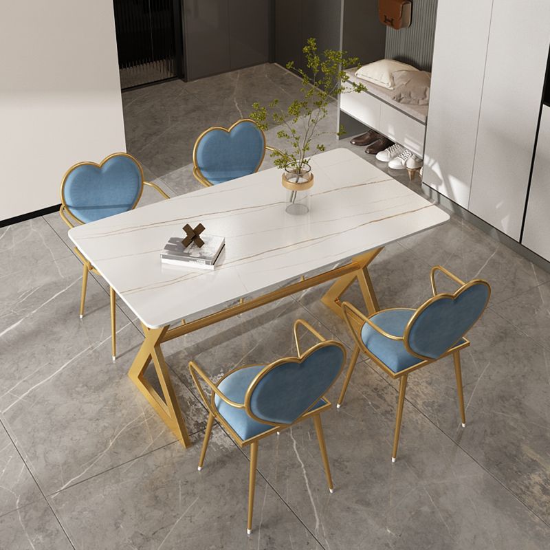 Metal Traditional Luxury Rectangular Dining Table Sintered Stone Table with Trestle Clearhalo ' dining_table' 'Dining Tables & Seating' 'Dining Tables' 'furn' 'furn_dining_table' 'Furniture' 'furniture_dining_table' 'Kitchen & Dining Furniture' 'kitchen&dining_furn' 'kitchen' 'kitchen_dining_table' 1200x1200_01edcc6f-1bb6-45db-ae08-4c0a95e26f53