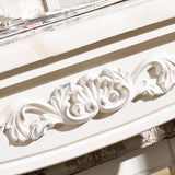 Victorian Style Marble Dining Set with White Rectangle Shape Table and 4 Legs Base for Home Use Clearhalo 'Dining Room Sets' 'Dining Tables & Seating' 'dining_room_set' 'furn' 'furn_dining_room_set' 'Furniture' 'furniture_dining_room_set' 'Kitchen & Dining Furniture' 'kitchen&dining_furn' 'kitchen' 1200x1200_01ee53e1-24a4-4ab4-bda3-3c28332b293e