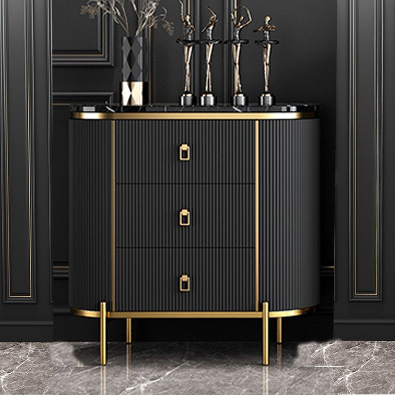 Cómoda de almacenamiento vertical de piedra Glam, cómoda para dormitorio con 3 cajones