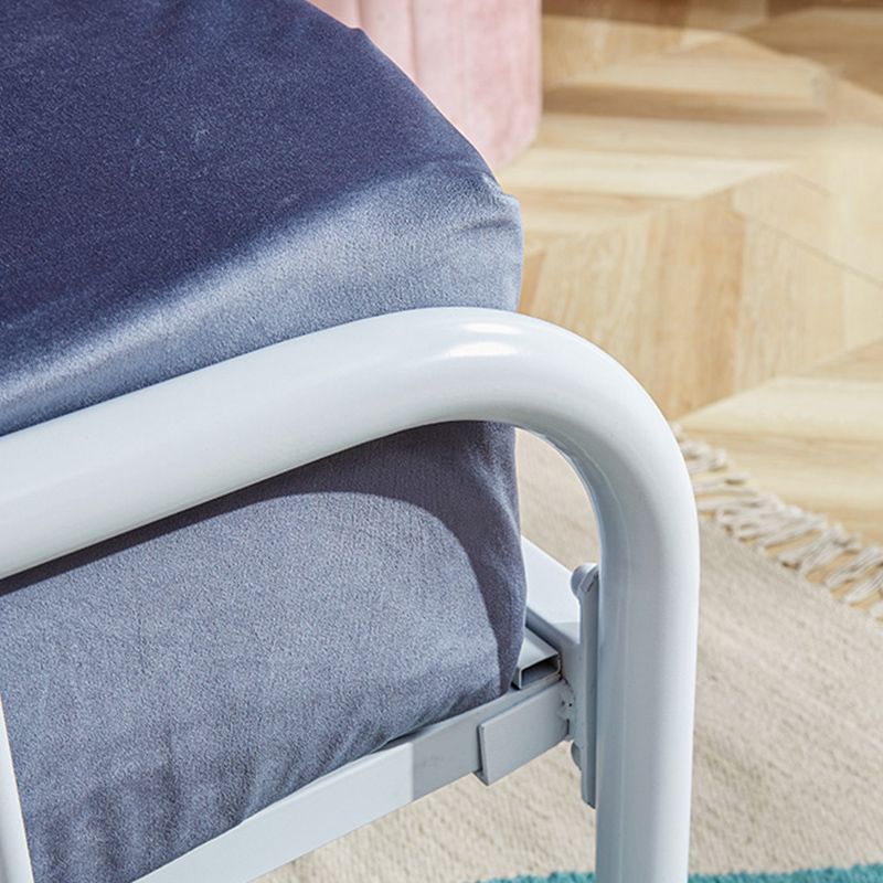 49.21" Modernism Metal Bed with Headboard Low Profile Standard Bed Clearhalo 'Bedroom Furniture' 'Beds' 'furn' 'furn_beds' 'Furniture' 1200x1200_01f25b0f-6c5b-4084-bec9-879c586eebef