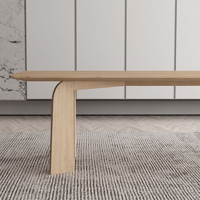 長方形のダイニングルームセット1/5/6/7ピース工業用木製テーブルとアームレスのチアー