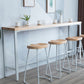 Modern Bar Height Table Solid Wood Top Bistro Bar Table for Dining Room