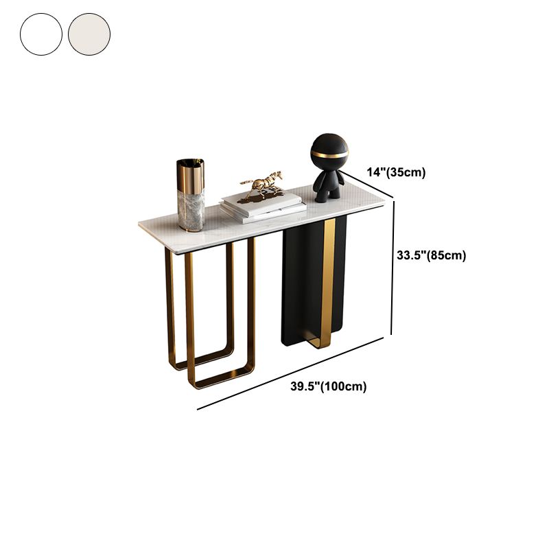 Console resistente alla console del rettangolo di marmo glam