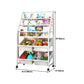White Bookshelf Contemporary Style Bookcase for Study Room with Casters