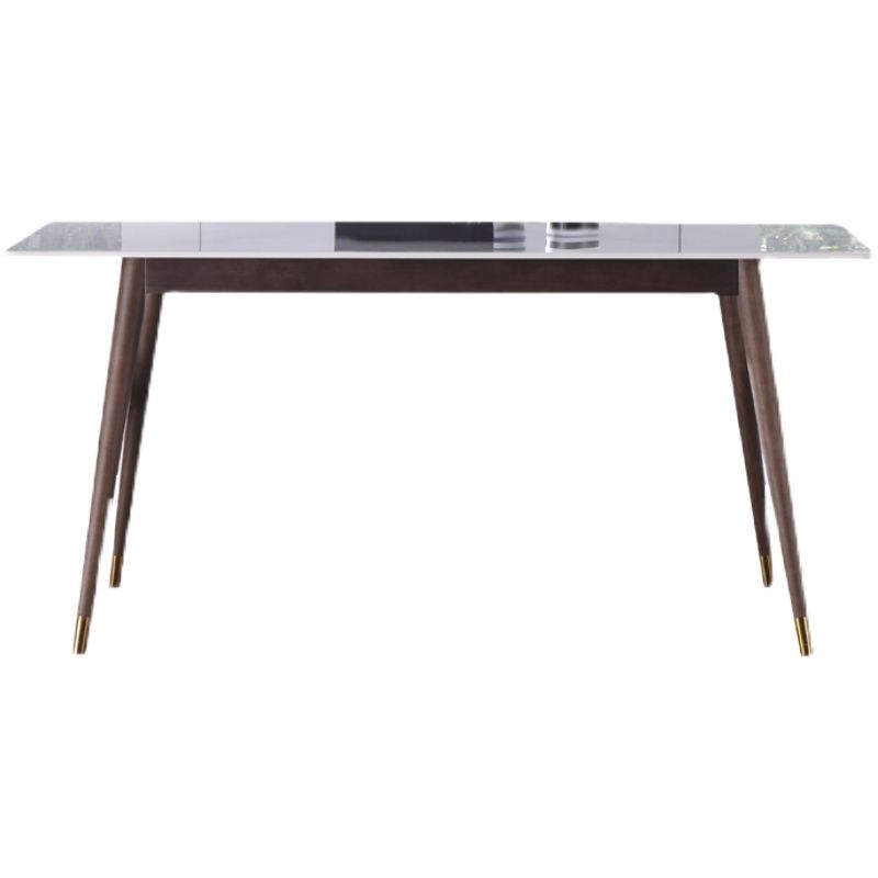 Rectangle Grey Dining Table Rubberwood Solid Wood Legs Dining Table Clearhalo 'Dining Tables & Seating' 'Dining Tables' 'dining_table' 'furn' 'furn_dining_table' 'Furniture' 'Kitchen & Dining Furniture' 1200x1200_020017fc-6bc2-499d-b940-63f9266ee327