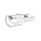 Pillow Top Arm Sectionals 31.5"High Tight Back Sofa with Chaise,White Clearhalo 'furn' 'furn_sectionals' 'Furniture' 'furniture_sectionals' 'Living Room Furniture' 'Sectionals' 1200x1200_0200fd9b-4b66-4798-9c75-8a18647eb6e5