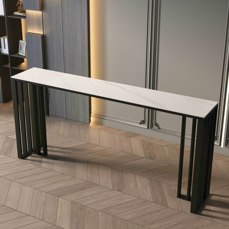 Industrial Style Bar Table Stone Top Bistro Table with Black Base Clearhalo 'Bar Furniture' 'Bar Tables' 'bar_tables' 'furn' 'furn_bar_tables' 'Furniture' 'Kitchen & Dining Furniture' 1200x1200_02015066-5da4-4721-96fa-8f8418ae054d