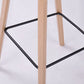 Indoor Plastic Bucket Seat Scandinavian Armless Bar Height Stool with Wood Legs Clearhalo 'Bar Furniture' 'Bar Stools' 'bar_stools' 'furn' 'furn_bar_stools' 'Furniture' 'Kitchen & Dining Furniture' 1200x1200_0201ce85-7543-43fd-b1ec-d010eb37b9be