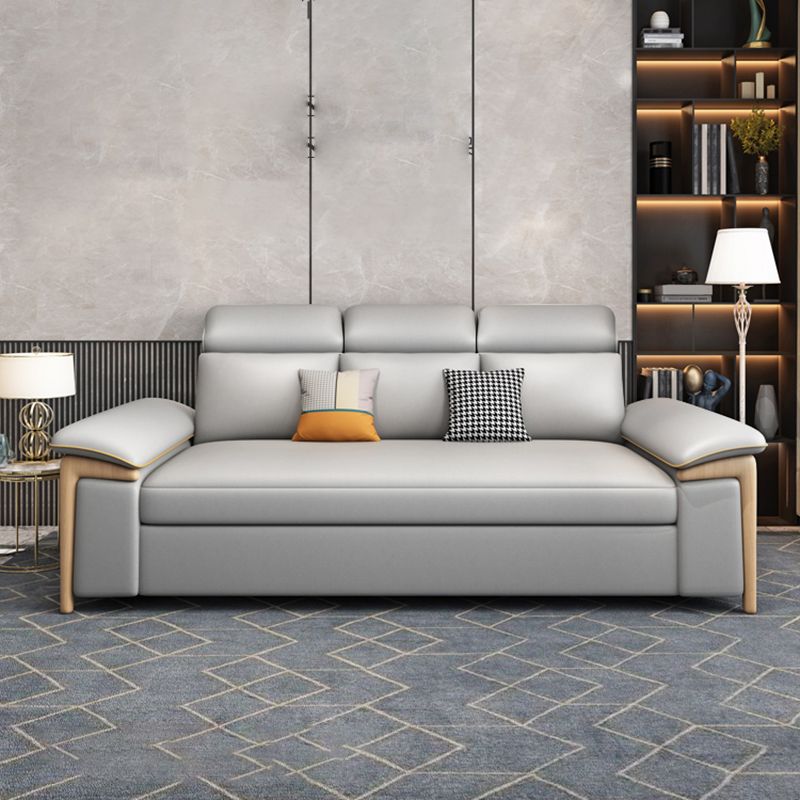 フェイクレザー染色抵抗性の現代ベッドの灰色のセッピー