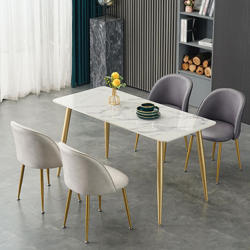 Glam Dining Side Chairs for Home Use Cushioned Armless Chair with Gold Legs Clearhalo ' kitchen&dining_furn' 'Dining Chairs' 'Dining Tables & Seating' 'dining_chair' 'furn' 'furn_dining_chair' 'Furniture' 'furniture_dining_chair' 'Kitchen & Dining Furniture' 'kitchen' 1200x1200_0203f8b8-0859-4f3b-adbb-dabe7beef69b