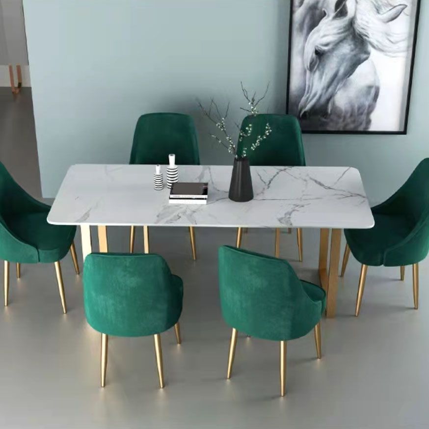 Modern Dining Set with Velvet Chairs 1/4/5/7 Pieces Dinette Set Clearhalo 'Dining Room Sets' 'Dining Tables & Seating' 'dining_room_set' 'furn' 'furn_dining_room_set' 'Furniture' 'Kitchen & Dining Furniture' 1200x1200_020445c2-c857-45b3-8772-609df9923dd1