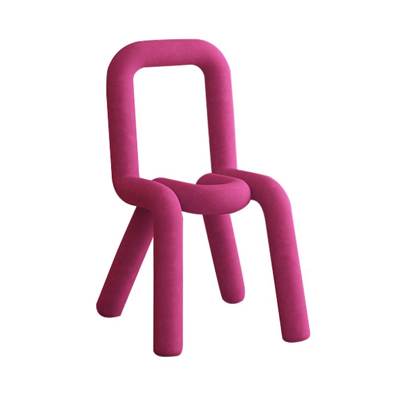 Restaurant Velvet Curved Side Chair Matte Finish Open Back Dining Chair Clearhalo ' kitchen&dining_furn' 'Dining Chairs' 'Dining Tables & Seating' 'dining_chair' 'furn' 'furn_dining_chair' 'Furniture' 'furniture_dining_chair' 'Kitchen & Dining Furniture' 'kitchen' 1200x1200_02049e2d-c952-4087-ac81-985657e4b739