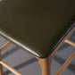 Faux Leather Dining Stools Industrial Bar Stool with Solid Wood Base