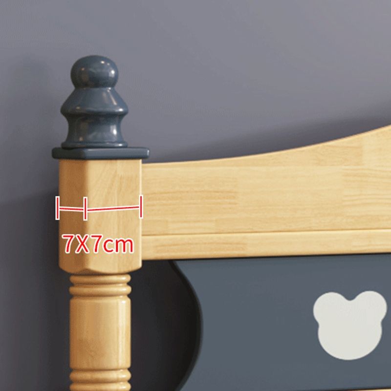 Skandinavische massive Holzmatratze mit Kopfteil Camelback Panel Bettrahmen enthalten