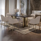 Nordic Glam Sintered Stone Rectangle Table Set 1/4/5/7 Pieces Dining Set Clearhalo 'Dining Room Sets' 'Dining Tables & Seating' 'dining_room_set' 'furn' 'furn_dining_room_set' 'Furniture' 'Kitchen & Dining Furniture' 1200x1200_0206b18c-4289-4ed9-923b-ef579b1a5161