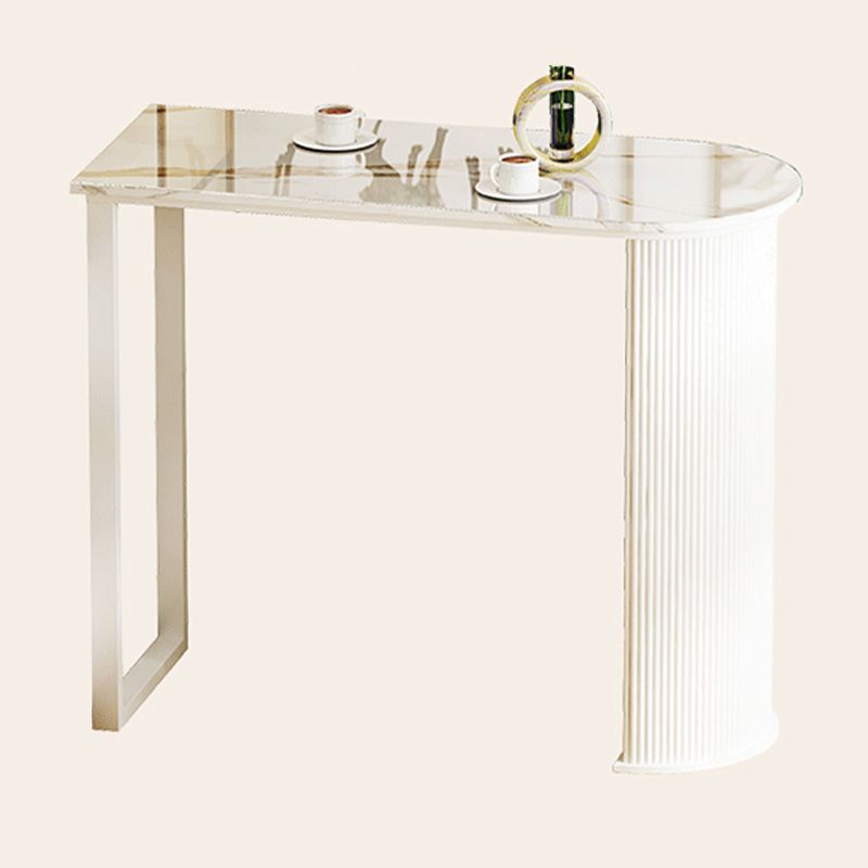 Contemporary Bar Table Set 1/2/3 Pcs White Stone Bar Table with Stools Clearhalo 'Bar Furniture' 'furn' 'furn_home_bar_bar_sets' 'Furniture' 'Home Bars & Bar Sets' 'home_bar_bar_sets' 'Kitchen & Dining Furniture' 1200x1200_0207010a-7572-49c6-afde-53e3221ebaf7