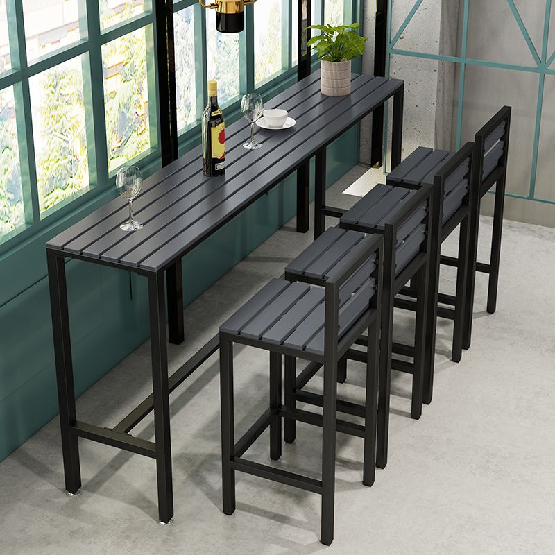 Table de comptoir en bois rectangulaire moderne, ensemble de Table de Bar 1/5/9 pièces pour café