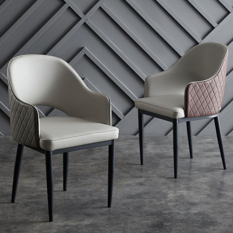 Industrial Dining Room Side Chairs Kitchen Open Back Chair with Arm Clearhalo 'Dining Chairs' 'Dining Tables & Seating' 'dining_chair' 'furn' 'furn_dining_chair' 'Furniture' 'Kitchen & Dining Furniture' 1200x1200_0209cc32-fd88-4cc0-a30e-d594452770cc