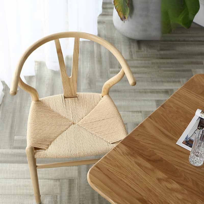 Contemporary Restaurant Wishbone Arm Chair Natural Solid Wood Dining Chair Clearhalo ' kitchen&dining_furn' 'Dining Chairs' 'Dining Tables & Seating' 'dining_chair' 'furn' 'furn_dining_chair' 'Furniture' 'furniture_dining_chair' 'Kitchen & Dining Furniture' 'kitchen' 1200x1200_020ae401-c63d-41b8-87eb-c18ee012329b