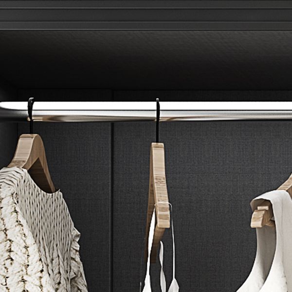 Armadio per armadio in vetro e legno con armadio grigio grigio