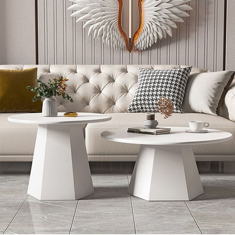 Pedestal Coffee Table Modern Black/White Cocktail Table for Room Clearhalo 'Coffee & Accent Tables' 'Coffee Tables' 'coffee_tables' 'furn' 'furn_coffee_tables' 'Furniture' 'Living Room Furniture' 1200x1200_020c9d46-3f15-466c-b9f1-d4a3883e2dff