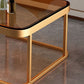 Modern Metal Frame Cocktail Table Square Glass / Slate Coffee Table with Drawer Clearhalo 'Coffee & Accent Tables' 'Coffee Tables' 'coffee_tables' 'furn' 'furn_coffee_tables' 'Furniture' 'Living Room Furniture' 1200x1200_020e56db-491c-4167-96a9-296330768445