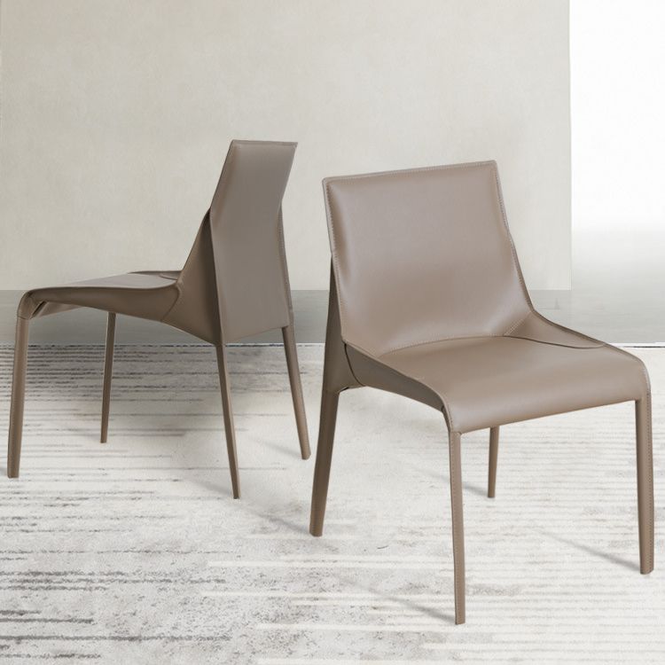 Modern Dining Chairs Armless Chairs for Kitchen with Metal Legs Clearhalo 'Dining Chairs' 'Dining Tables & Seating' 'dining_chair' 'furn' 'furn_dining_chair' 'Furniture' 'furniture_dining_chair' 'Kitchen & Dining Furniture' 1200x1200_020f0831-92e5-4724-824a-f62cc202d3d2