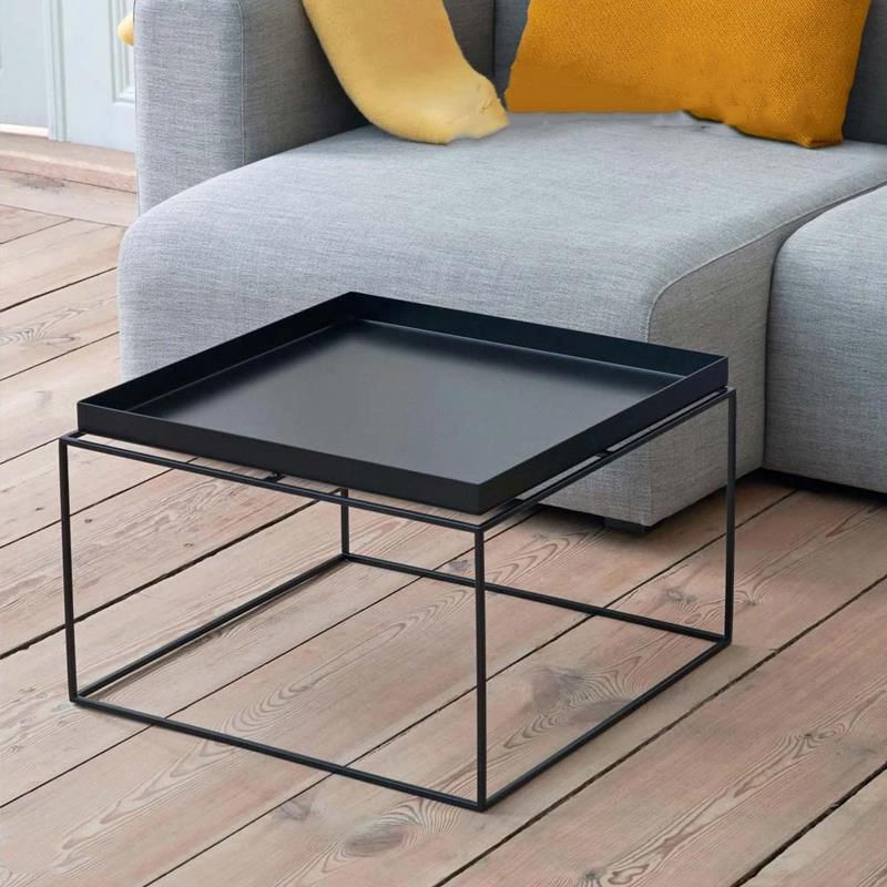 Square Iron Coffee Table Tray Top Simple Frame Cocktail Table Clearhalo 'Coffee & Accent Tables' 'Coffee Tables' 'coffee_tables' 'furn' 'furn_coffee_tables' 'Furniture' 'Living Room Furniture' 1200x1200_020f2aa7-b2f0-42b0-a9ed-db1c68155935