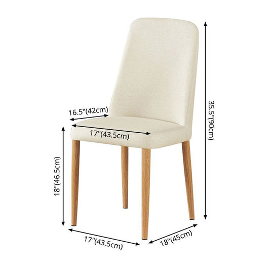 Scandinavian Home Side Chair Upholstered Solid Back Metal Dining Room Chair Clearhalo ' kitchen&dining_furn' 'Dining Chairs' 'Dining Tables & Seating' 'dining_chair' 'furn' 'furn_dining_chair' 'Furniture' 'furniture_dining_chair' 'Kitchen & Dining Furniture' 'kitchen' 1200x1200_020fc256-cfe3-4f6d-b331-ce73fc30338b