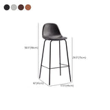 Black Metal Base Bar and Counter Stool Industrial Style Indoor Stool Clearhalo 'Bar Furniture' 'Bar Stools' 'bar_stools' 'furn' 'furn_bar_stools' 'Furniture' 'Kitchen & Dining Furniture' 1200x1200_0210306e-4e4f-4247-97f5-e3e90976a7ee