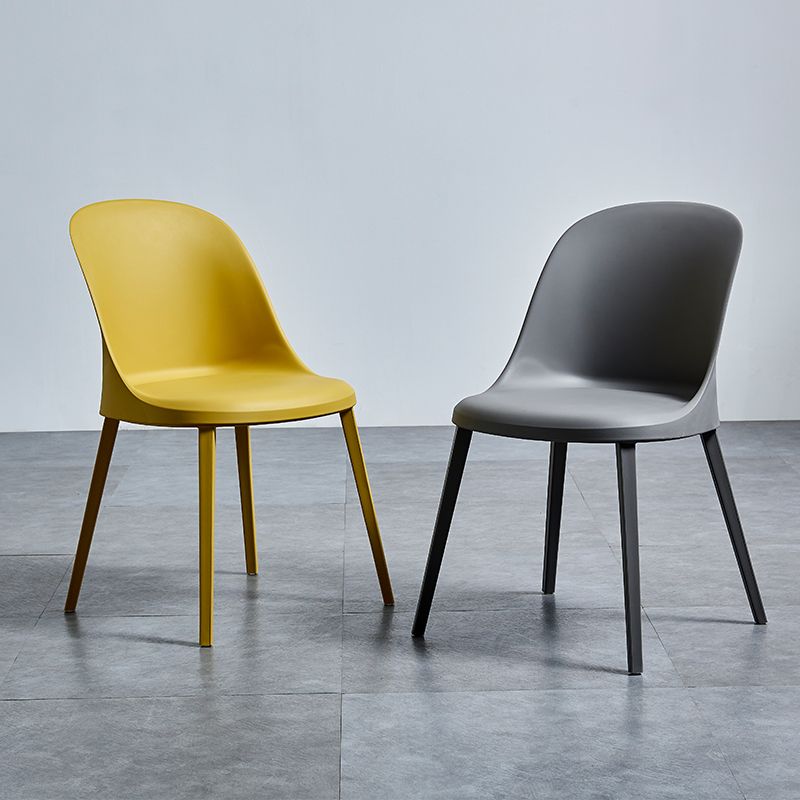 Contemporary Restaurant Plastic Side Chair Matte Finish Solid Back Dining Side Chair (Set of 2) Clearhalo ' kitchen&dining_furn' 'Dining Chairs' 'Dining Tables & Seating' 'dining_chair' 'furn' 'furn_dining_chair' 'Furniture' 'furniture_dining_chair' 'Kitchen & Dining Furniture' 'kitchen' 1200x1200_0210a3e5-0c84-4482-8c1e-3e71ced673cf