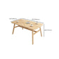 Contemporary Rectangular Dining Table with Trestle for 2-4 People