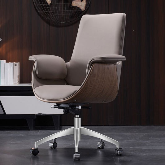 Silla de tareas ergonómicas ejecutivas Base de metal cromado silla de oficina contemporánea