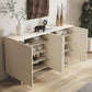 Contemporary White Wood Buffet Sideboard Adjustable Shelving Sideboard Clearhalo 'buffet_sideboard' 'Buffets & Sideboards' 'furn' 'furn_buffet_sideboard' 'Furniture' 'Kitchen & Dining Furniture' 1200x1200_02145a22-6619-4284-b373-c4f9f9aa7eb3