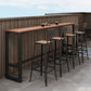 Modern 1/5 Pieces Bar Table Set Rectangle Plastic Wood Counter Table for Courtyard Clearhalo 'Bar Furniture' 'furn' 'furn_home_bar_bar_sets' 'Furniture' 'Home Bars & Bar Sets' 'home_bar_bar_sets' 'Kitchen & Dining Furniture' 1200x1200_021519bb-5f70-4e67-923e-3f48c1b0e90e