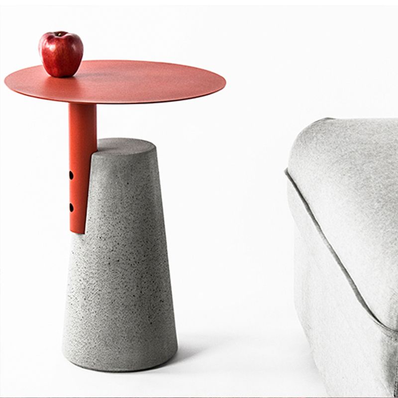 Concrete Side Table Modern Pedestal Round End Table for Living Room Clearhalo 'Coffee & Accent Tables' 'End & Side Tables' 'end_side_tables' 'furn' 'furn_end_side_tables' 'Furniture' 'Living Room Furniture' 1200x1200_02156e1f-e6c5-42aa-9bc4-975a25101466
