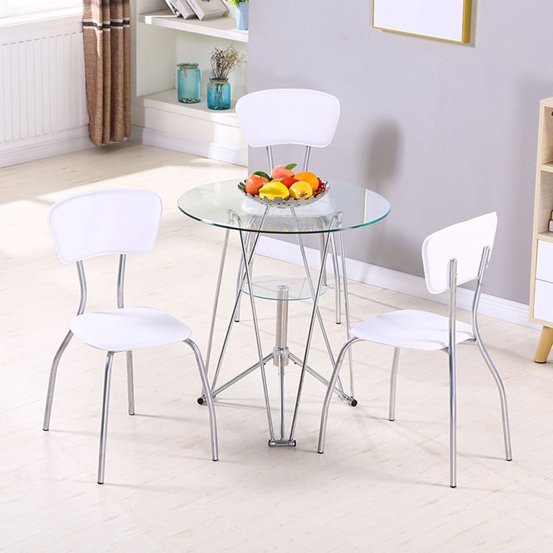 Modern Style Glass Kitchen Dining Table Round Table with Metal Base for Home Clearhalo ' dining_table' 'Dining Tables & Seating' 'Dining Tables' 'furn' 'furn_dining_table' 'Furniture' 'furniture_dining_table' 'Kitchen & Dining Furniture' 'kitchen&dining_furn' 'kitchen' 'kitchen_dining_table' 1200x1200_02164dd4-668f-4268-9320-74b18a11c29a