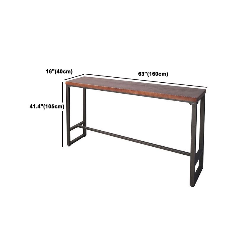 Ensemble de Table de bar rectangulaire industriel, 1/2/4/7 pièces, Table de comptoir en bois massif