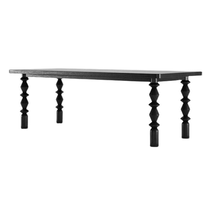 Rechthoekige moderne eettafel uit het midden van de eeuw Houten vast keukenbureau