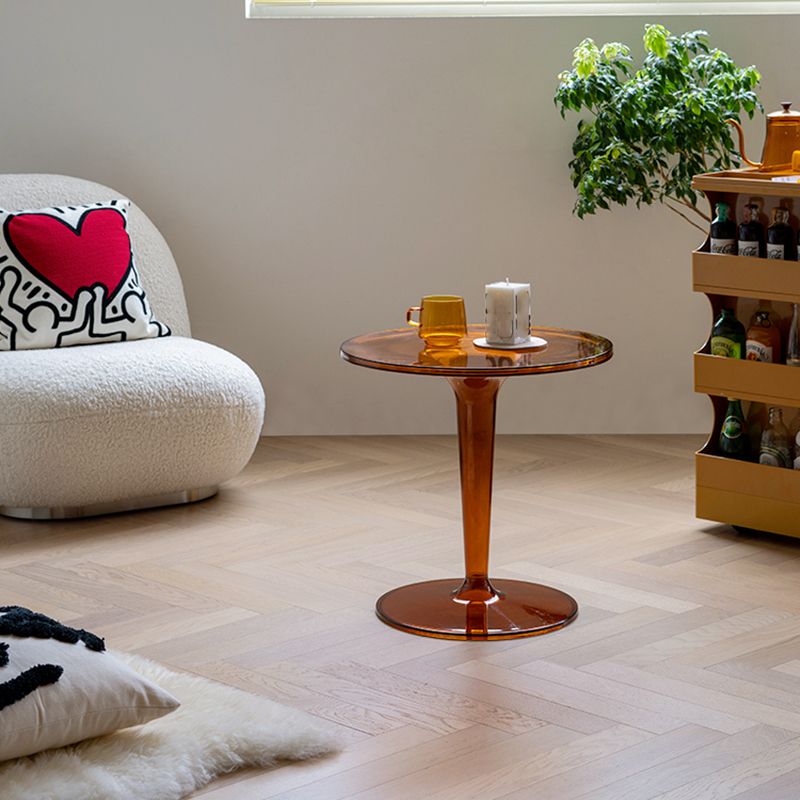 Tabella dell'estremità laterale rotonda di plastica 19.09 "Tavolo accento laterale largo di piedistallo