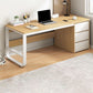 Bureau d'écriture en bois d'ingénierie contemporain rectangulaire Bureau de bureau de chambre à coucher avec tiroirs
